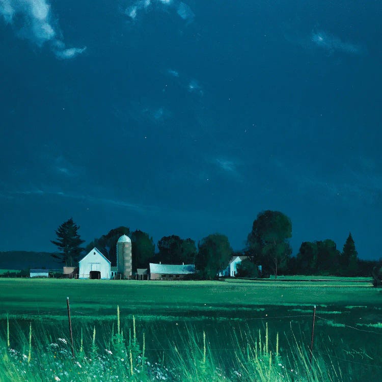 Moonlit Scene At Cushing