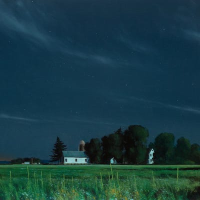 Aitkin City Limits At Night by Ben Bauer canvas print