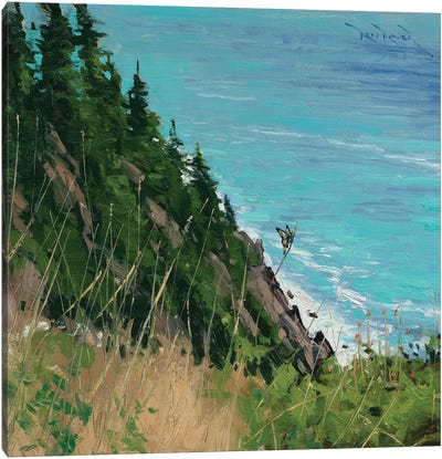 Oregon Coast Canvas Art Print - Cottagecore Goes Coastal