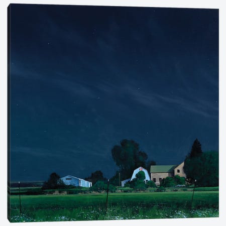 Quiet Night By Moonlight Canvas Print #BBU43} by Ben Bauer Canvas Print