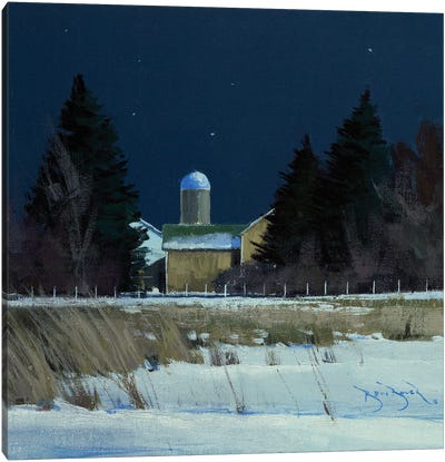 Rush River Township Nocturne Canvas Art Print - Wisconsin Art
