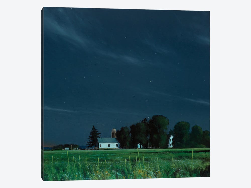 Aitkin City Limits At Night by Ben Bauer 1-piece Canvas Print