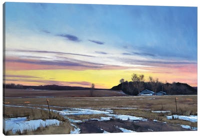 St Croix Valley Sunset Canvas Art Print - Wisconsin Art