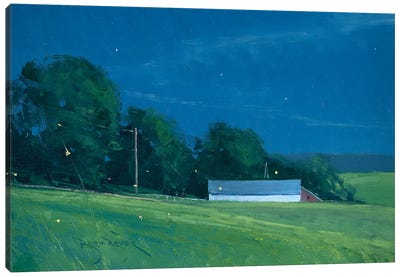 St. Croix By Moonlight Canvas Art Print - Wisconsin Art