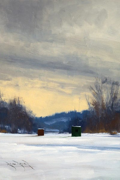Empty Ice Houses by Ben Bauer canvas print