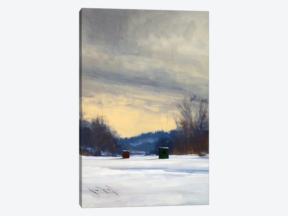 Empty Ice Houses by Ben Bauer 1-piece Canvas Artwork