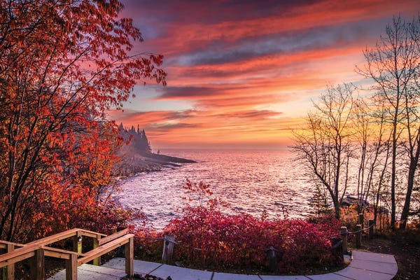 Brian Bielke: Rise And Shine At Bluefin Bay by Brian Bielke