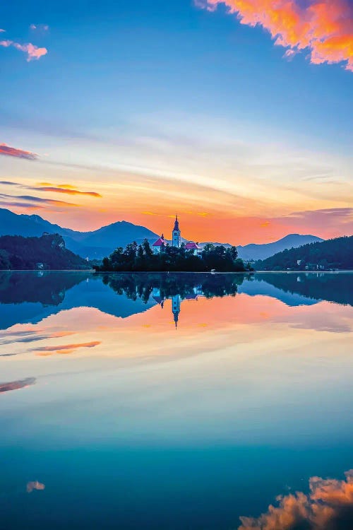 Global Cities: Sunrise Over Lake Bled by Brian Bielke