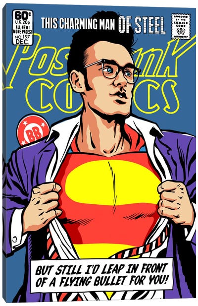 Post-Punk Super Canvas Art Print - Comic Book Character Art