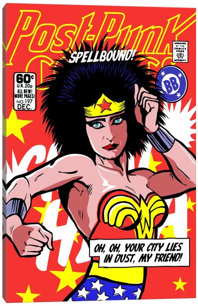 Post-Punk Wonder Canvas Art Print - Wonder Woman