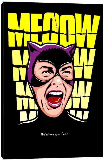 Psycho Cat Canvas Art Print - Catwoman