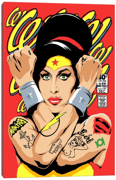 Rehab Wonder Canvas Art Print - Amy Winehouse