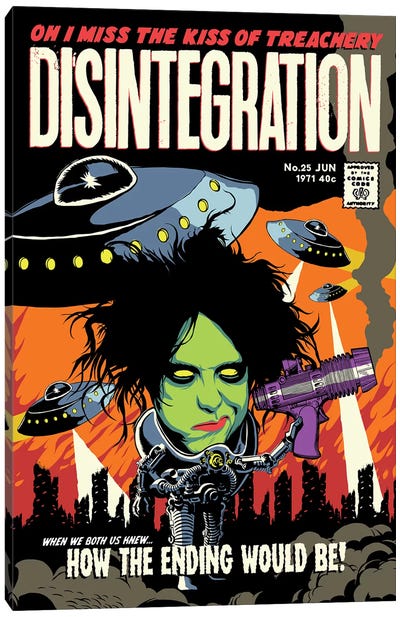 Disintegration Canvas Art Print - Space Fiction Art