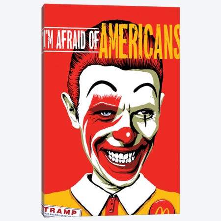 I'm Afraid Of Americans Canvas Print #BBY127} by Butcher Billy Canvas Print