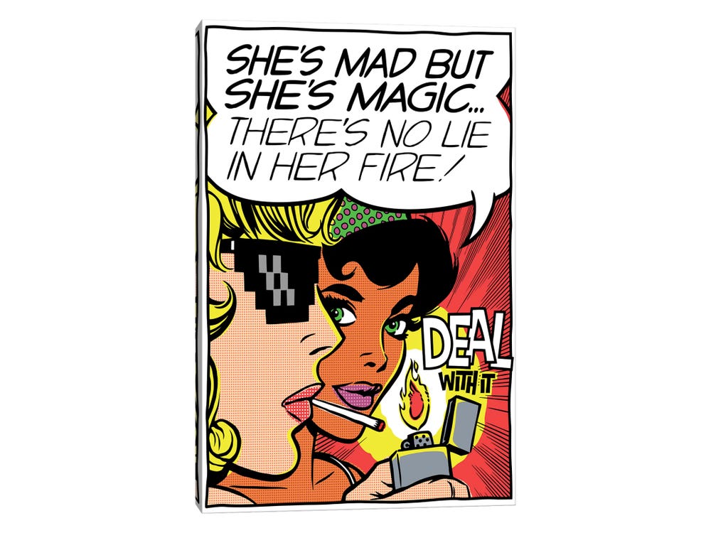 She's Mad But She's Magic Canvas Wall Art by Butcher Billy