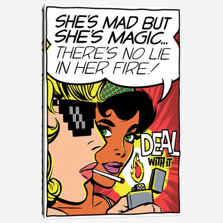 She's Mad But She's Magic Canvas Print #BBY146} by Butcher Billy Canvas Print