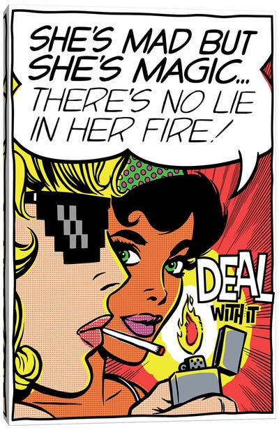 She's Mad But She's Magic Canvas Art Print - Butcher Billy