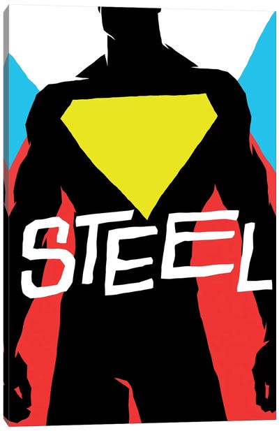 Steel Canvas Art Print - Justice League