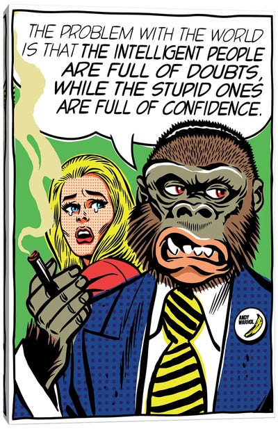 The Problem With The World Canvas Art Print - Primate Art