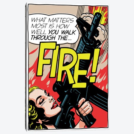 Walk Through The Fire Canvas Print #BBY160} by Butcher Billy Canvas Wall Art