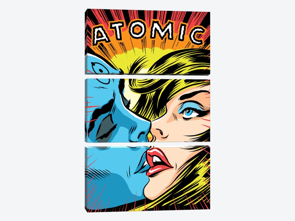 Atomic Love 3-piece Canvas Artwork