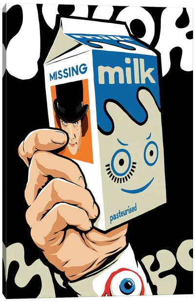 Milk And TV Canvas Art Print - Dairy