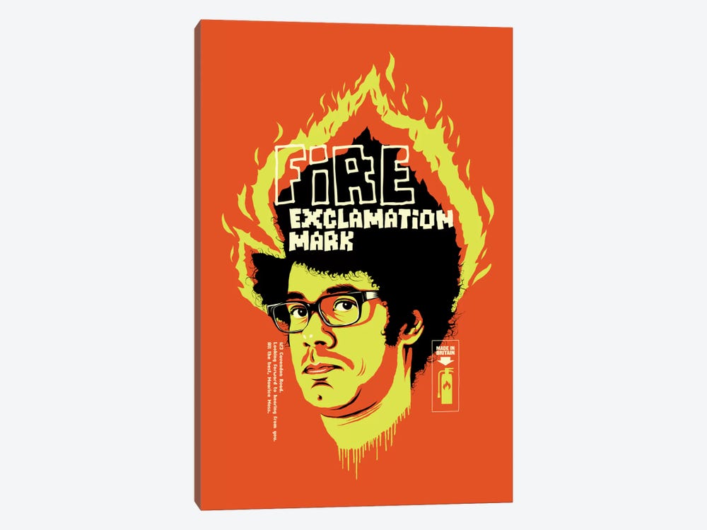 Fire Exclamation Mark by Butcher Billy 1-piece Canvas Art Print