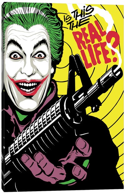 The Real Life Canvas Art Print - The Joker