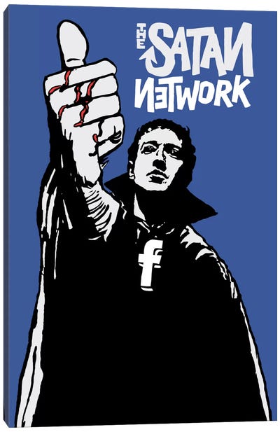 The Satan Network Canvas Art Print - Marc Zuckerberg