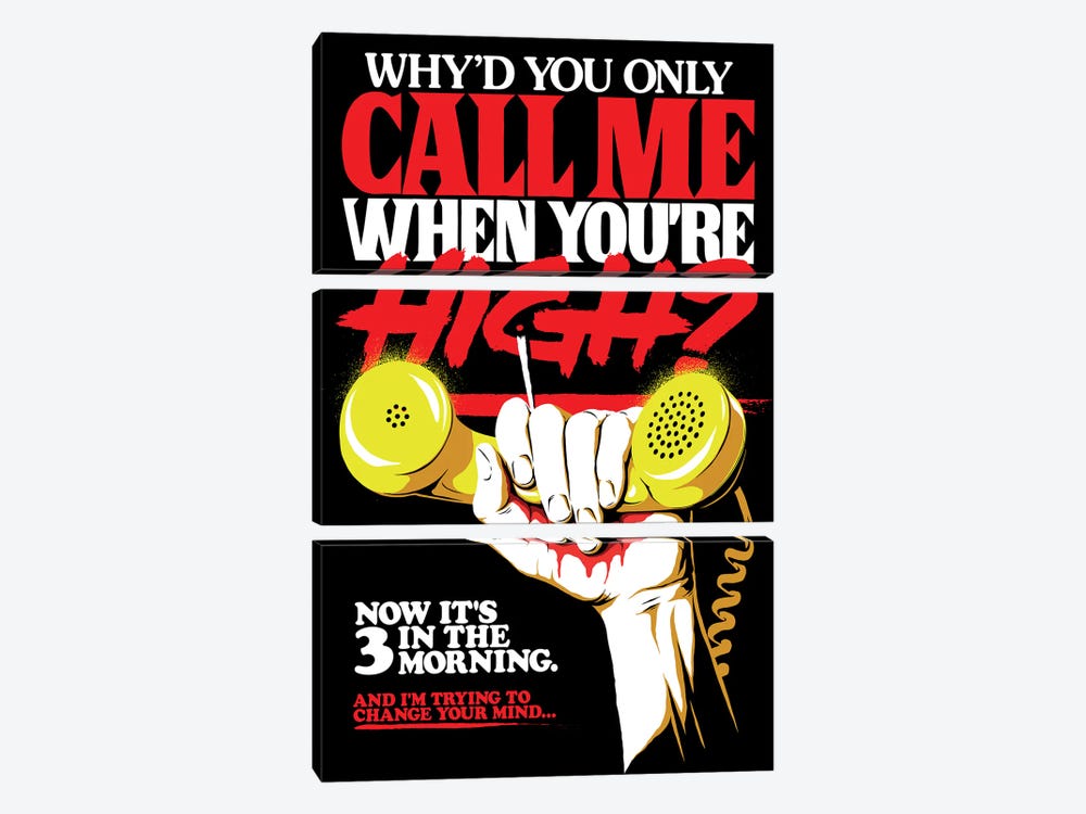 Call Me When You're High by Butcher Billy 3-piece Canvas Artwork