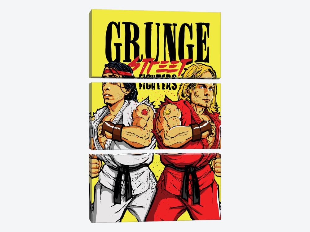 Grunge Street Fighters by Butcher Billy 3-piece Canvas Print