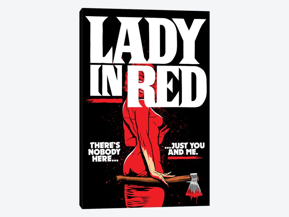 Lady In Red by Butcher Billy 1-piece Canvas Wall Art