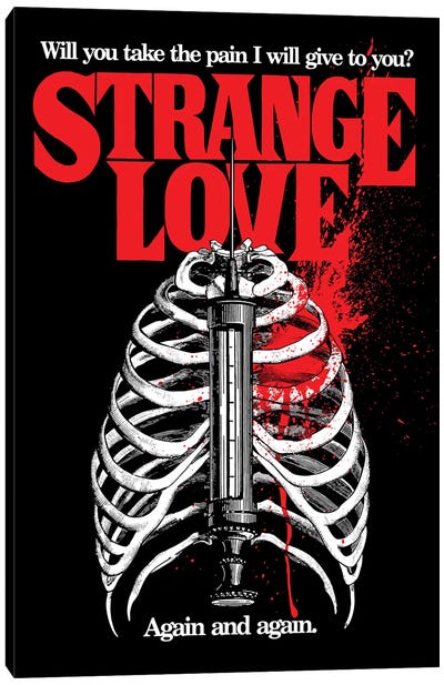 Strange Love Canvas Art Print - Skeleton Art