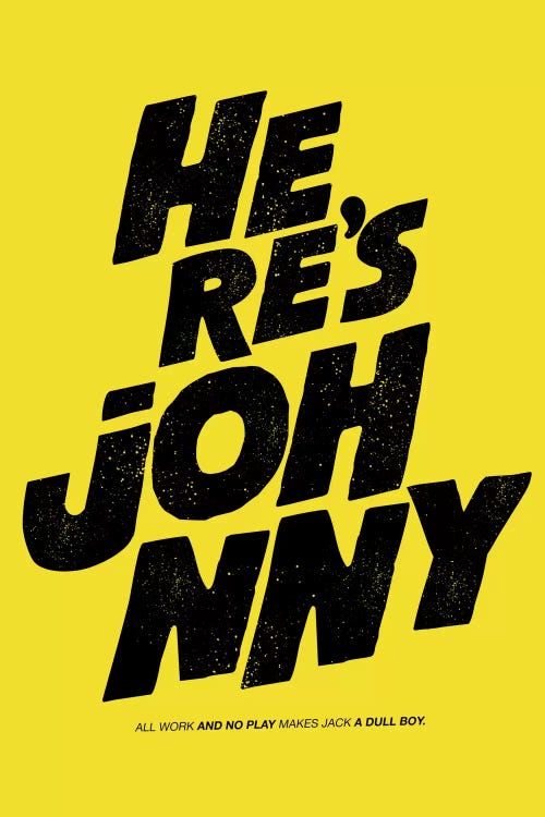 Here's Johnny by Butcher Billy wall art