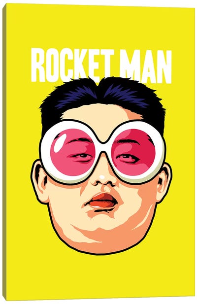 Rocket Man Canvas Art Print - Satirical Humor