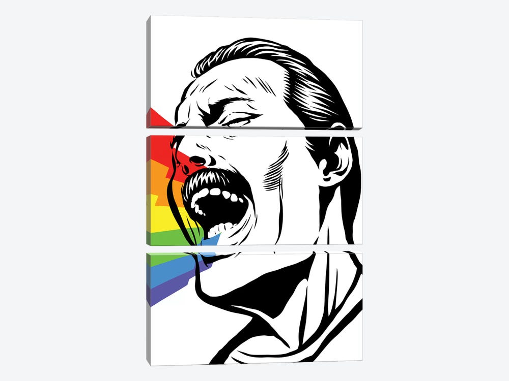 Singing Rainbows by Butcher Billy 3-piece Canvas Print