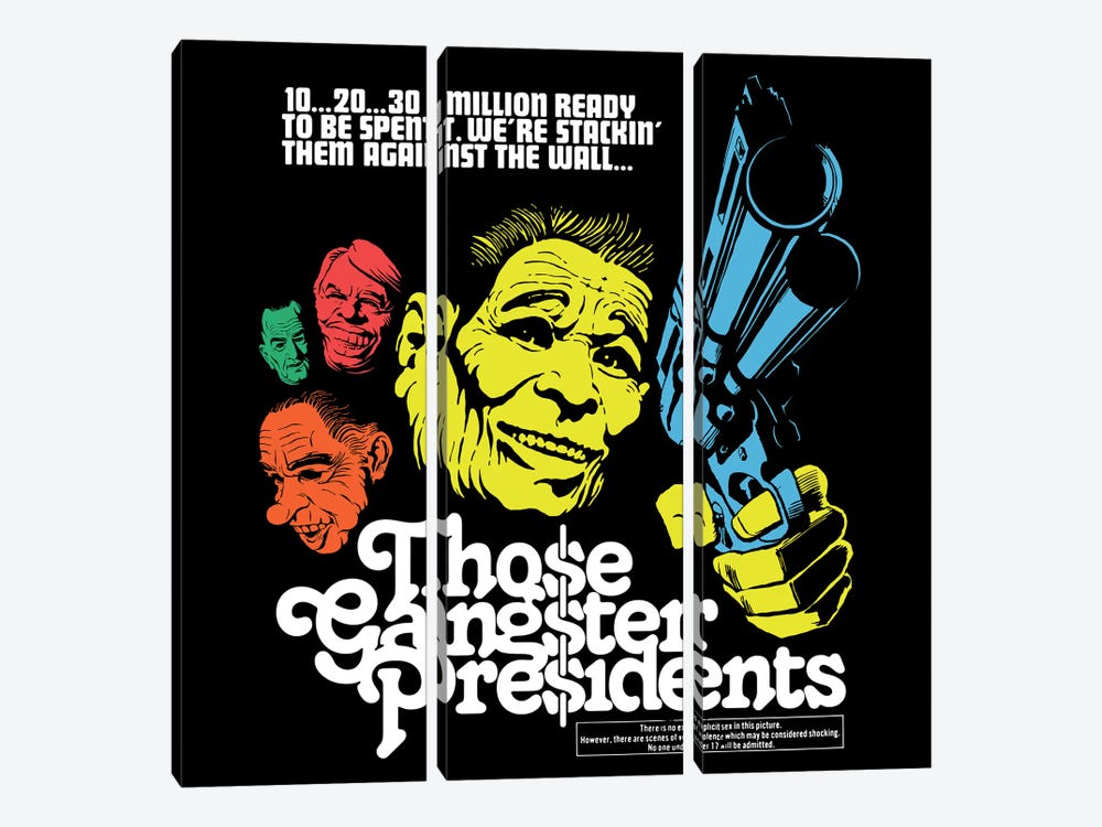 Those Gangster Presidents by Butcher Billy 3-piece Art Print