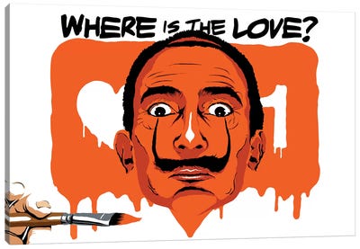 Where Is The Love Canvas Art Print - Salvador Dali