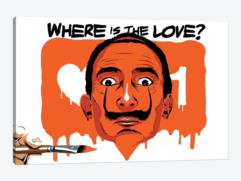 Where Is The Love by Butcher Billy 1-piece Canvas Art Print