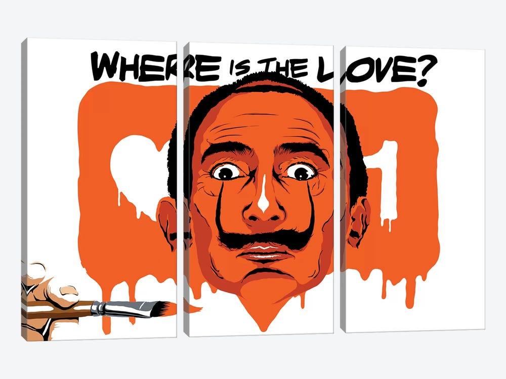 Where Is The Love by Butcher Billy 3-piece Art Print