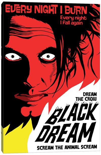 Black Dream Canvas Art Print - Horror Movie Art