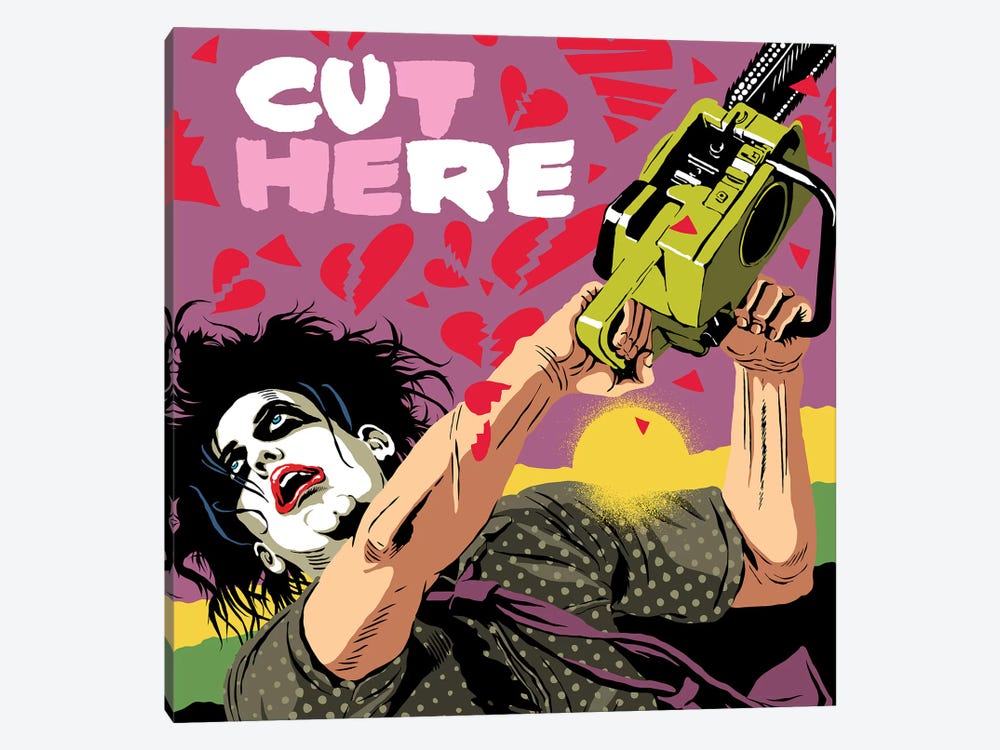 Cut Here by Butcher Billy 1-piece Canvas Art Print