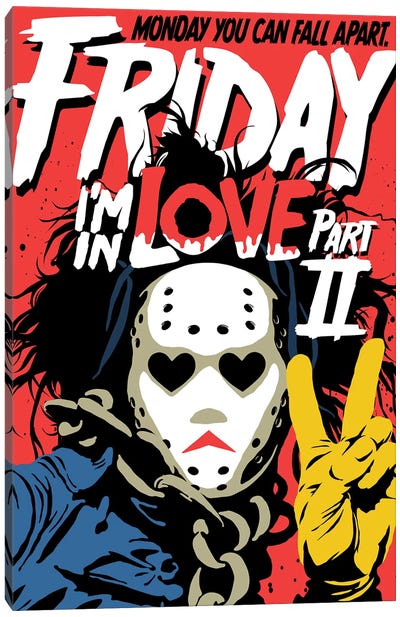 Friday Love Part 2 - A New Cut Canvas Art Print - Friday The 13th