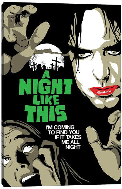 All Night Canvas Art Print - Horror Movie Art