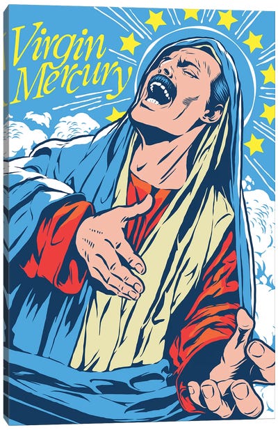 Virgin Mercury Canvas Art Print - Freddie Mercury