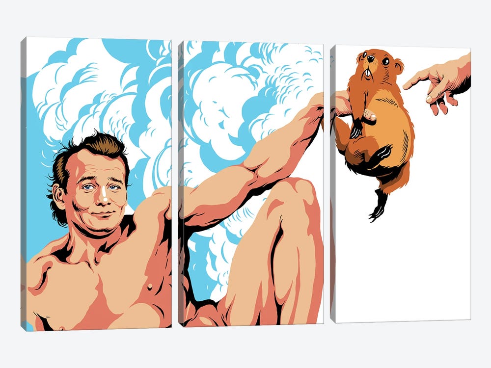 The Creation Of The Groundhog by Butcher Billy 3-piece Canvas Wall Art