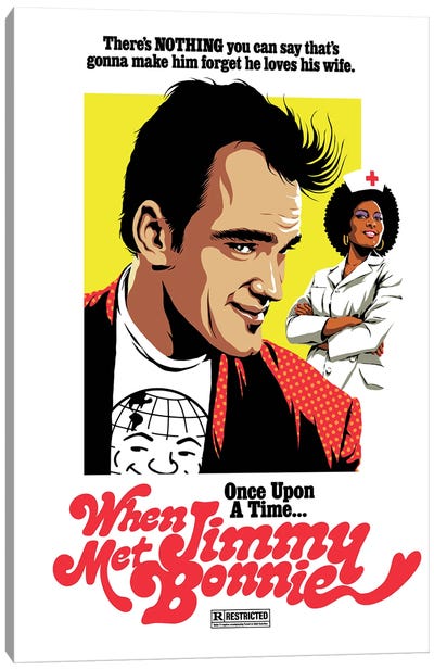 Jimmy And Bonnie Canvas Art Print - Quentin Tarantino