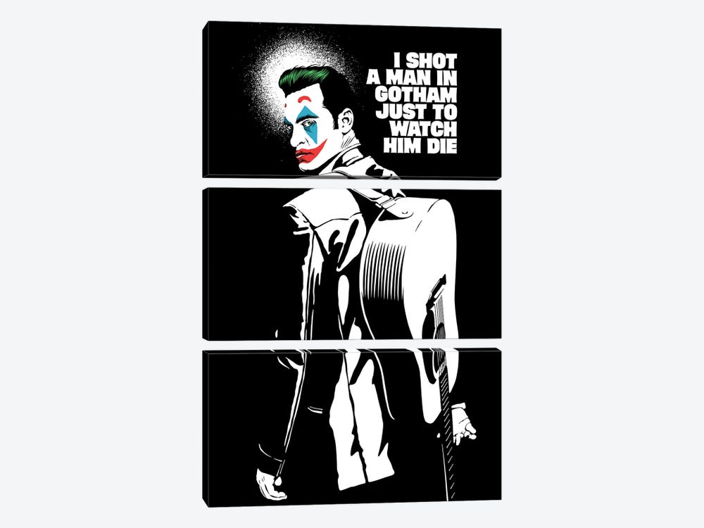The Shot - Black And White by Butcher Billy 3-piece Canvas Print