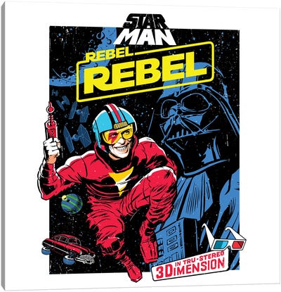 Space Rebel Canvas Art Print - Star Wars