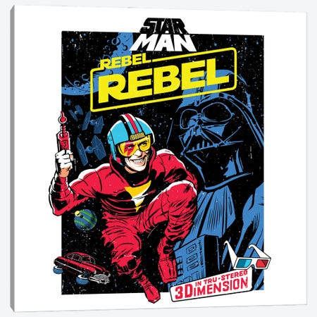 Space Rebel Canvas Print #BBY373} by Butcher Billy Canvas Art Print